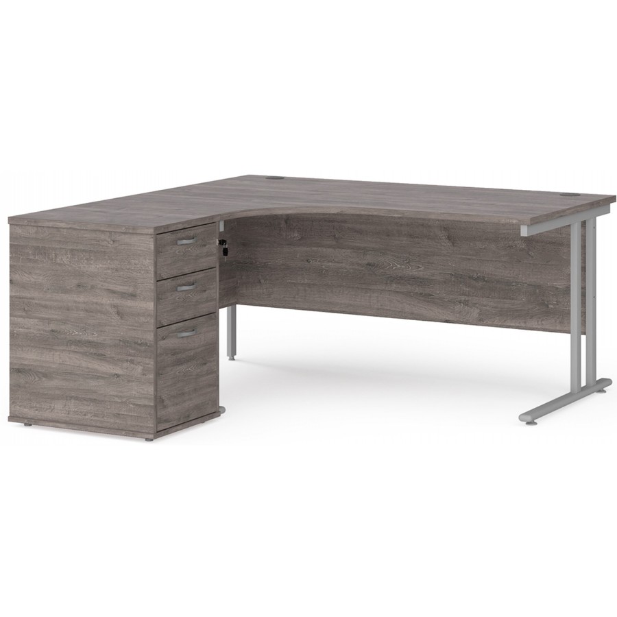 Maestro Corner Desk with Desk High Pedestal 